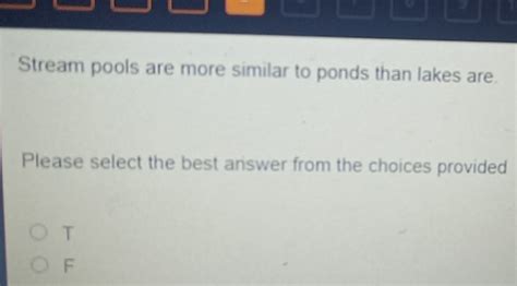 stream pools are more similar to ponds than lakes are.